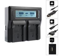 Chargeur Dual BP-828 - Convient pour Divers modèles de caméras Canon - pour Charger 2 Batteries en même Temps