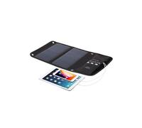 Chargeur Dual USB Appareils Panneau Solaire Portable Pliable 14W Etanche Noir