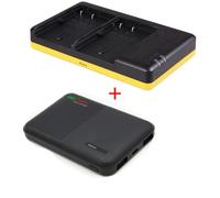 Chargeur duo BP-511 avec powerbank 5000mAh pour batteries Canon BP-511/BP-511A - kit de charge portable