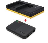 Chargeur duo deluxe avec powerbank 5000mAh pour 2 batteries Canon NB-2LH