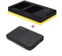 Chargeur duo USB avec powerbank 5000mAh pour 2 batteries Sony NP-FW50 - pack d'alimentation deluxe