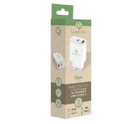 Chargeur Embout secteur Greenjoy 2 ports 18 W Blanc