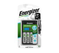 Energizer Recharge - Piles Rechargeables avec Chargeur Express - charge complète en 1 heure ou moins - Compatible NiMH AA et AAA - 4 Pile AA 2300 mAh incluses