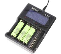 Chargeur et batterie Panasonic convenant à icucam 4, icucell 18650, 3400mAh Lithium Ion, 3 pièces par set