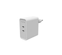 Chargeur et câble d'alimentation PC Mophie GaN à double port USB-C 100W Blanc