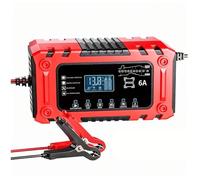 Chargeur et mainteneur de batterie de voiture intelligent 12 V 6 A - Chargeur automatique à 10 étapes avec désulfateur pour voitures, motos, tondeuses à gazon, marines et batteries au plomb LiFePo4