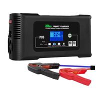 Chargeur et mainteneur de Batterie Intelligent P35 12 V/24 V 35 A, Charge en 9 étapes pour Batteries Lithium, AGM, Plomb-Acide, LiFePO4, avec Fonction de réparation et écran LCD pour Divers véhicules