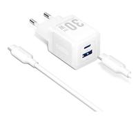 Chargeur Eu, Gan, Type-C, Usb, Pd30w, Charge Rapide - Vention (Tz-Feqw0-Eu-01) - Blanc