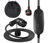 Chargeur EV 10A - Câble de charge EV standard UE - 6m station de charge voiture électrique prise Schuko 3 pin - 2,3 kW véhicule électrique - 250V IP54 connexion LCD écran digital & certification CE