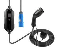Chargeur EV ANDAIIC Chargeur portable pour voiture électrique Type 2 IEC62196 Mode 2 10/16/20/24/32A Courant réglable Câble de 5 m - UE CEE3A3250K noir