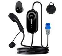 Chargeur EV CEE à 1 Phase, Prise 7KW, Courant réglable 8A-32A, Chargeur EV Portable Type 2 avec écran d'affichage, minuterie retardée 1-12 Heures, arrêt Automatique Anti-surchauffe,5m