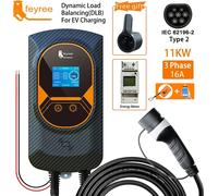 chargeur EV feyree, répartition dynamique de la charge, contrôle à distance via app,11KW 16A 3 phases, TYP2