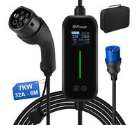 chargeur EV monophasé Type 2 CEE 32A 7KW 6M Wallbox Mobile Pour Véhicules Électriques Avec Sac de Transport