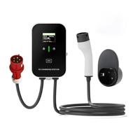 Chargeur EV Portable CHIGOODS Card RFID Chargeur Voiture Electrique 3P Type 2 TYP 2 Câble 5m 230V-400V CEE 32 22KW