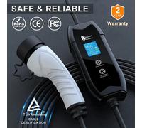Chargeur EV portable Feyree Type 2 16A 3,5 kW monophasé, réglage du courant et réglage du temps de retard avec prise Schuko pour véhicule électrique Type2