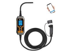 Chargeur EV portable, puissance 7KW, courant réglable 32A, 7KW 5m Pas d'adaptateur TYPE2
