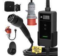 Chargeur EV portable, puissance max 22 kW, intensité réglable, kit de base 10m, TYP2