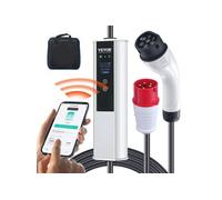 Chargeur EV Portable Type 2 16A Câble 75m 368kW Affichage LCD Avec Sac De Rangement