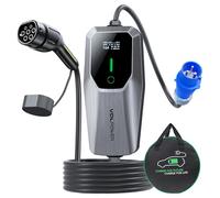 Chargeur EV Portable VDLPOWER EC21, Charge Rapide 7.36KW, Courant Max 32A, Monophasé CEE 3 Broches, Câble de Charge 5m, Standard IEC 62196-2 Type 2 EC21-EU argenté