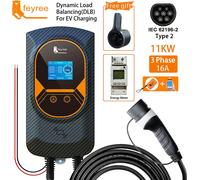 Chargeur EV, répartition dynamique de la charge, contrôle via une application mobile, 11 kW 16a 3 phases, type2