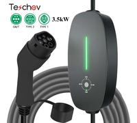 Chargeur EV Teschev 3,5 kW, câble de 3,5 m, connecteur Type 2 IEC62196/GB/T, 16A, monophasé, borne de recharge murale Type 1 pour véhicule électrique 3.5Meters Type 1