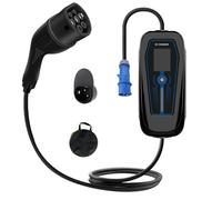 Chargeur EV Type 2 à Prise CEE, Courant réglable de 8 à 32A, 1 Phase, Chargeur Portable de 7KW avec Affichage LED/chronométrage, arrêt Automatique Anti-brûlure for EVs & PHEV,10m