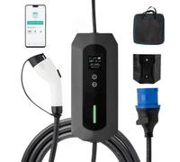 Chargeur EV type 2, chargeur de voiture électrique, câble de charge de type 2, Commutable 10/16/24/32A,7.2kw/7.2m