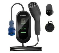Chargeur EV Type 2 vers prise CEE 7kW courant réglable 8A-32A chargeur EV portable Type 2 avec affichage LED temporisation 1-10 heures IP66 étanche anti-brûlure arrêt automatique de l'alimentation,15m