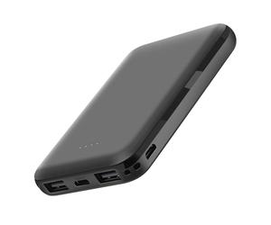 Chargeur Externe 5000 mAh 2 Ports USB et Port USB C Fast Charge Akashi Noir