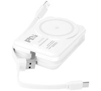 Chargeur Externe MagSafe 10000mAh Câble iPhone Lightning et USB C Blanc