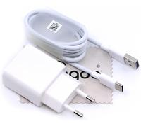 Chargeur Flash Rapide pour Huawei d'origine HW-090200EH0 2A QC + câble de Charge Type C USB Huawei P20/P20 Lite/P20 Pro/P10/P10Plus/P9/Mate 20/Mate20 Lite avec Chiffon de Nettoyage mungoo