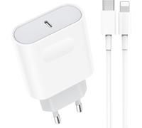 Chargeur for iPhone 14/14 Pro /14 Pro Max /14 Plus /13 12 11 SE Mini X XS XR, 25W USB C Prise Rapide et 2M Cable Secteur Mural Type C Alimentation Adaptateur