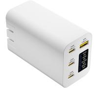 Chargeur Gan 280W Avec Écran Oled,4-Port Gan Type-C Adaptateur Avec 3Usb-C+1Usb-A,Pd 140W Chargeur Rapide,Chargeur Universel Pour L'Europe,Les États-Unis,L'Australie Et Le Royaume-Uni¿Blanche¿