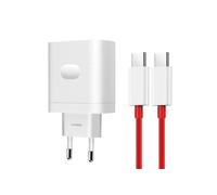 Chargeur GaN + Câble de Charge USB-C vers USB-C Supervooc 80W Oneplus Blanc