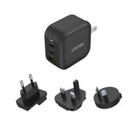 Chargeur GaN USB C 66W,Unitek PD 66W 3 Ports Power Delivery avec Tech-2 Type et 1 A,Compatible MacBook Pro,Tablet,iPad,Samsung,Honor,iPhone,Xiaomi,Huawei,Oneplus etc.(Noir), P1108ABK