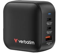 Chargeur secteur Verbatim Mini GaN 1x USB-A + 2x USB-C 70W (Noir)