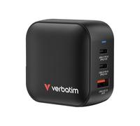 Chargeur GaN - VERBATIM - Mini Chargeur 70W - 3 Ports - Adaptateurs UE et UK