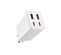 Chargeur GaN6 Pro Dual 65W Fast-Charge + Câble USB-C 100W 1M Blanc
