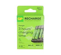 Chargeur GP B441 + 2 X AA 2100MAH + 2 X AAA 800MAH : pour batteries Ni-MH Tai...