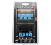 Chargeur haut de gamme Panasonic eneloop Pro BQ-CC65 avec écran LCD et boîtier de piles AccuCell Blue inclus