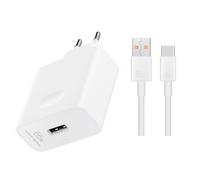 Chargeur Huawei/Honor SuperCharge 66W + Câble USB C - Officiel