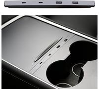 Chargeur Hub Usb Embarqué Pour Tesla Model Y 2021-2024 Et Model 3 2021-2023, Prise En Charge De La Charge Rapide Usb-C, Accessoires Pour Station D'Accueil Oem Multiport Pour Console Centrale