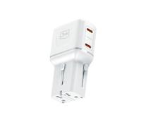 Chargeur Incharge Globe 2x USB-C 45W GaN Prises Universelles Blanc