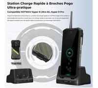 Chargeur Inductif, Chargeur Station D'accueil, 18 W, compatible avec HOTWAV Hyper 8 Ultra/HOTWAV Hyper 8 Pro, Noir