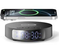 Chargeur Induction 15W, Chargeur sans Fil avec Horloge/Réveil de 12/24h | Station de Charge Rapide avec Affichage LED Wireless Charger pour iPhone 18 Pro Max 17 16 15 14 13 12,Samsung Galaxy S26/Note