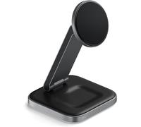 Chargeur Induction 2 En 1,Station De Charge Sans Fil Magnétique Pliable,15w Certifié Qi2 Pour Iphone Séries 16 À 12,Apple Watch Séries 10¿7/Se/Ultra/Ultra 2 Et Airpods Pro,4 (Anc)/3/2