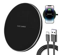 Chargeur Induction 35W Rapide Compatible Phone 16/15/14/13/12/11/XS/XR Pro Max, Casques Bluetooth 2/3/Pro, Galaxy S25/S24/S23/S22/S21, Note 10/S10, Chargeur sans Fil Sécurisé avec Câble USB-C Inclus