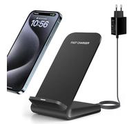 Chargeur Induction, Chargeur sans Fil Rapide 20W pour iPhone/Samsung/Pixel | Station de Charge Wireless Charger pour iPhone 17 Pro Max 16 15 14 13 12 11,Samsung Galaxy/Note,Google Pixel,avec Adaptateur
