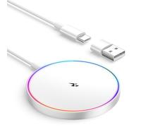 Chargeur Induction iPhone, 15W Chargeur Mag-Safe pour Apple iPhone 17/16/15 Pro Max/15 Plus/15/14 Pro Max/14 Plus/14/13/12/11/8/SE, AirPods, iphone Chargeur sans Fil Charge Rapide a Induction