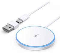 Chargeur Induction iphone, 15W Mag-Safe Fil pour iPhone 17 Pro Max/17 Pro/17 Plus/17/16/15/14/13/12 Series, AirPods 4/3/2, magn¿¿tique Chargeur Induction Fil ¿¿ LED avec Deux Ports de charg